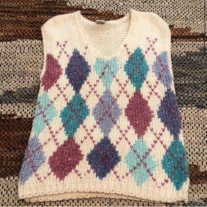 Vintage Pykettes♦️Argyle🔷Sweater Vest 🤓